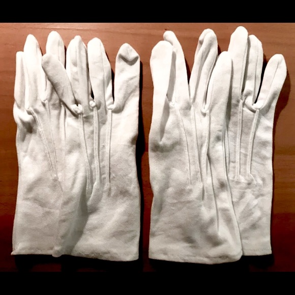 White gloves 2 couple TUXEDO PARADE SANTA Military - Picture 1 of 1